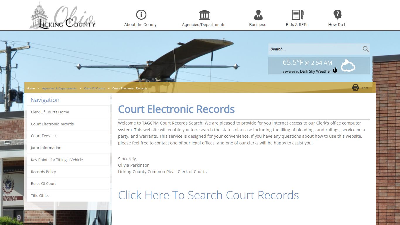 Licking County - Court Electronic Records