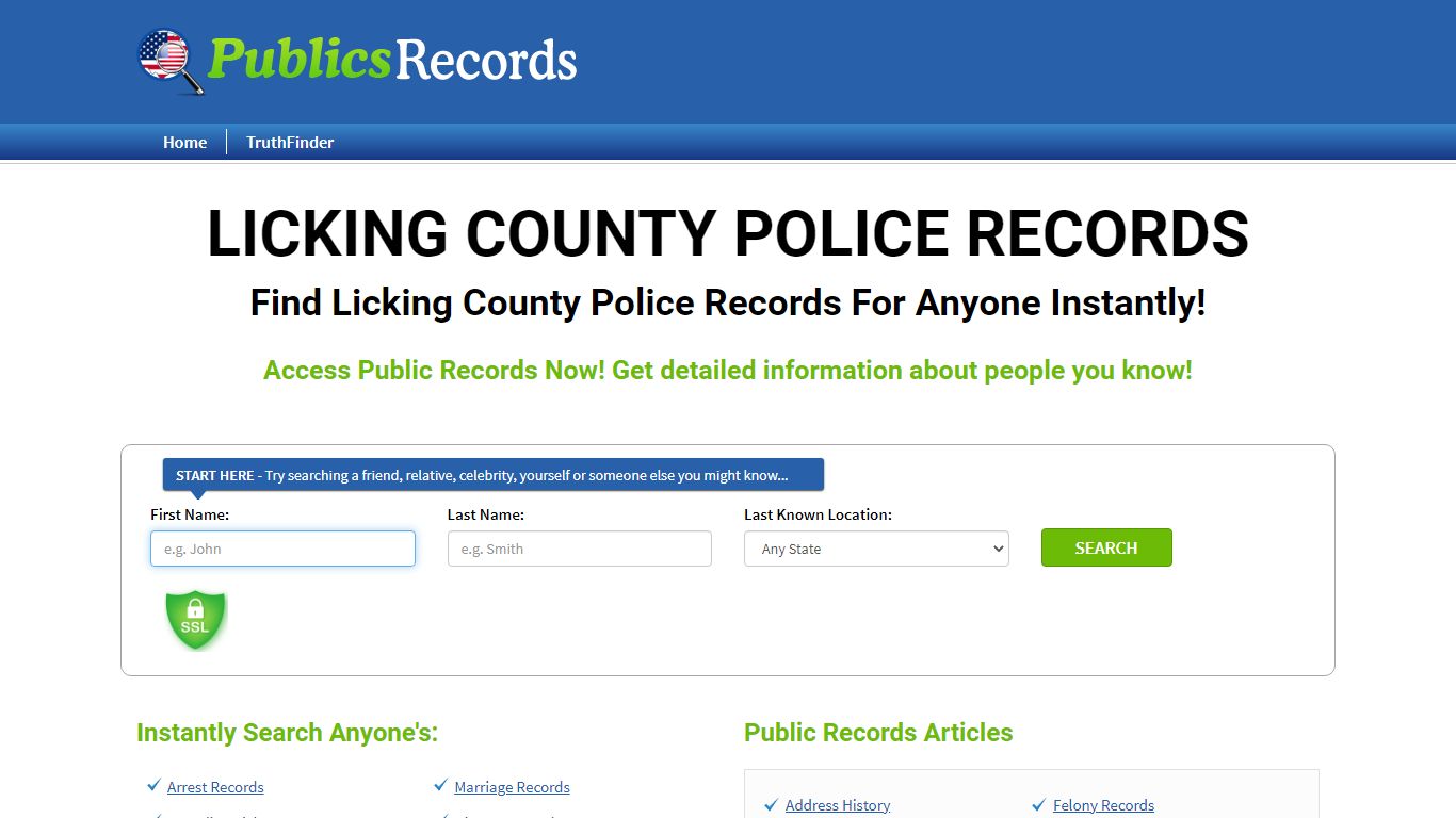 Find Licking County Police Records For Anyone Instantly!